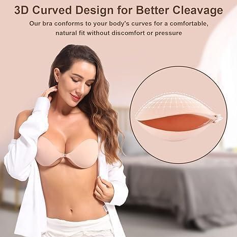 Invisible Sticky Bras,Reusable Self-Adhesive Silicone Bras (Pack of 2)